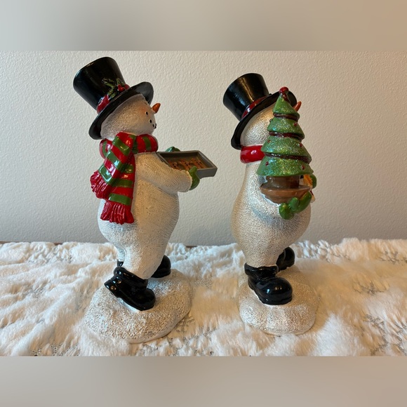 Valerie Parr Hill 2-Piece Snowman Figures w/ Gingerbread Cookies Tree - Picture 4 of 6